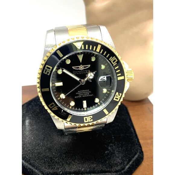 Invicta Men's Watch 36973 Pro Diver Automatic Black Dial Two Tone Steel 44mm - Picture 15 of 16